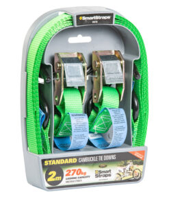 Ratchet Tie Down Cambuckle 2M 2Pc Grn