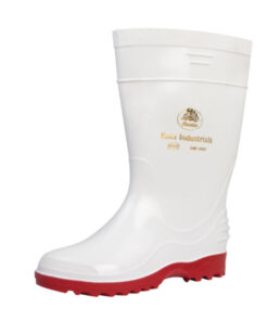 Bata Elegant Ladies Gumboot White/Red Size 3