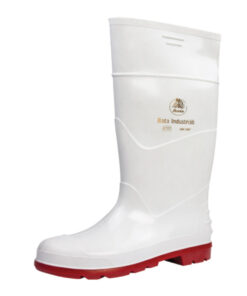 Bata Jobber Gumboot Wht/Red Size 8