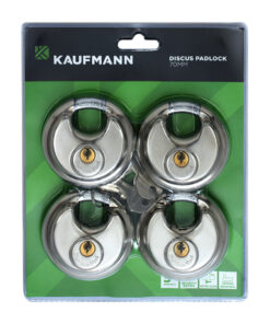Kaufmann Padlock Discus 70Mm S/Steel (4Pack)