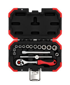 Gedore Red Socket Set 1/4Inch 16Pc Drv 4-13Mm+Bits