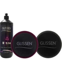 Glissen Nitro Single Stage Compound 1Kg (Incl X1 Purple Compounding Foam+ X1 Black Waffle Finishing Foam 150Mm/6")