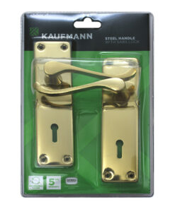Kaufmann Lockset 2L Ms 6Inch Victorian Scroll Bp