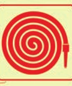 Photoluminescent Sign - Fire Hose - 190 x 190mm - SIGNPFH190