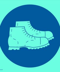 Photoluminescent Sign - Foot Protection - 190 x 190mm - SIGNPFP190