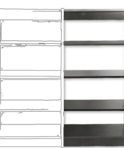 Steel Shelving 5 Shelves - Boltless - Add on Bay - 201 x 91.4 x 38.1 cm