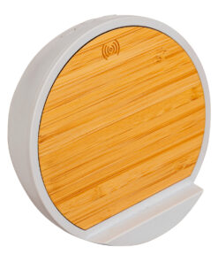 Bamboo Speaker With Wireless Phone Charger & Stand