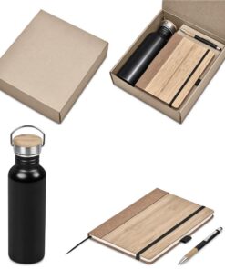 Cantoro Kraft Eco Friendly Office Gift Set with A5 Notebook, Pen & Waterbottle