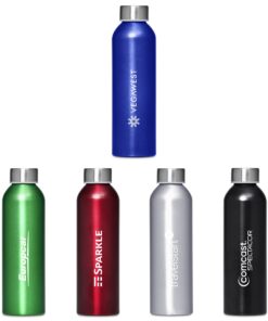 Cosmo Recycled Aluminium 650ml Water Bottle In Gift Box