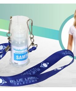 Dye Sublimated Lanyard with PVC Pouch and 50ml Sanitiser – Min 100 units
