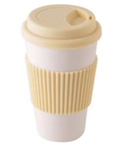 Cream Eco Friendly Bamboo 350ml Tumbler & Travel Mug