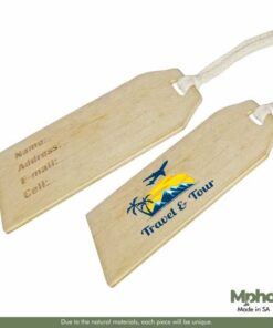 Eco Friendly Wooden Luggage Tag With Cotton Rope – Min 200 Units