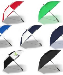 Shield Golf Umbrella – Avail in: Black/White, Red/White, Royal/White, Navy/White, Emerald, Navy or Black