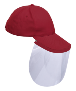 Kids 6 Panel Cap with zip off face shield – Min 25 units