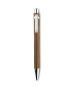 Bamboo automatic ball pen – blue ink refill -Available in: Wood