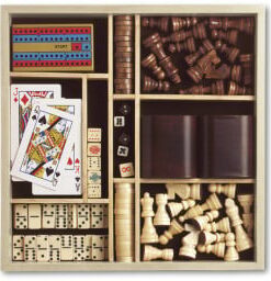 Combination seven games set in a wooden case certified to EN71 i