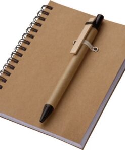 Eco-Friendly A6 notebook with matching pen – 120 lined pages!