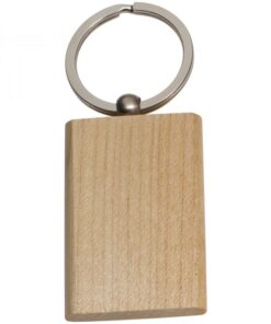 Beech wood round key ring