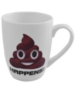 Emoji Oval Cone Mug – Poop Happens