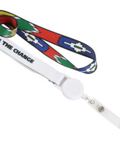 2 Sided Branding Lanyard with Retractor Reel