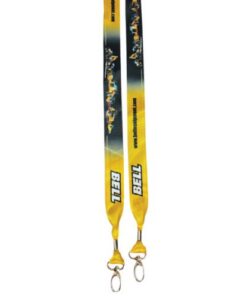 Dye sublimation open lanyard with double clip – Available in ma