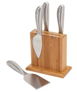 4pc Bamboo Magnetic Cheese Knife Set – Available in: Bamboo