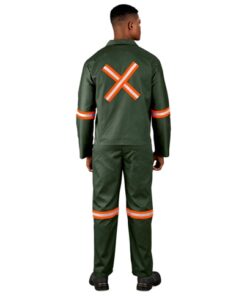 Acid Resistant Polycotton Conti Suit – Reflective Arm, Legs & Back – Orange Tape