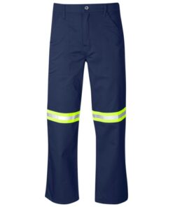 Site Premium Polycotton Workwear Pants – Reflective Legs – Yellow Tape