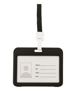 PP Card Holder With Lanyard & Double Sided Clear Window