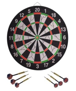 Professional Dart Board Including 6 Darts – Wall Mountable