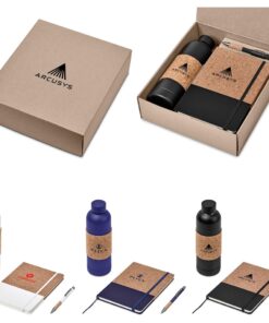 Tanner A5 Notebook, Pen & Water Bottle Eco Friendly Corporate Gift Set
