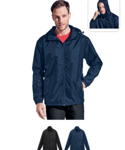 Unisex Scout Lightweight Jacket With Concealed Hood – Water and Wind Resistant