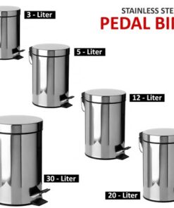 Hotel Kitchen Bin 30L — Stainless Steel