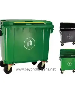 660L Wheelie Bin — Black (4-Wheel)
